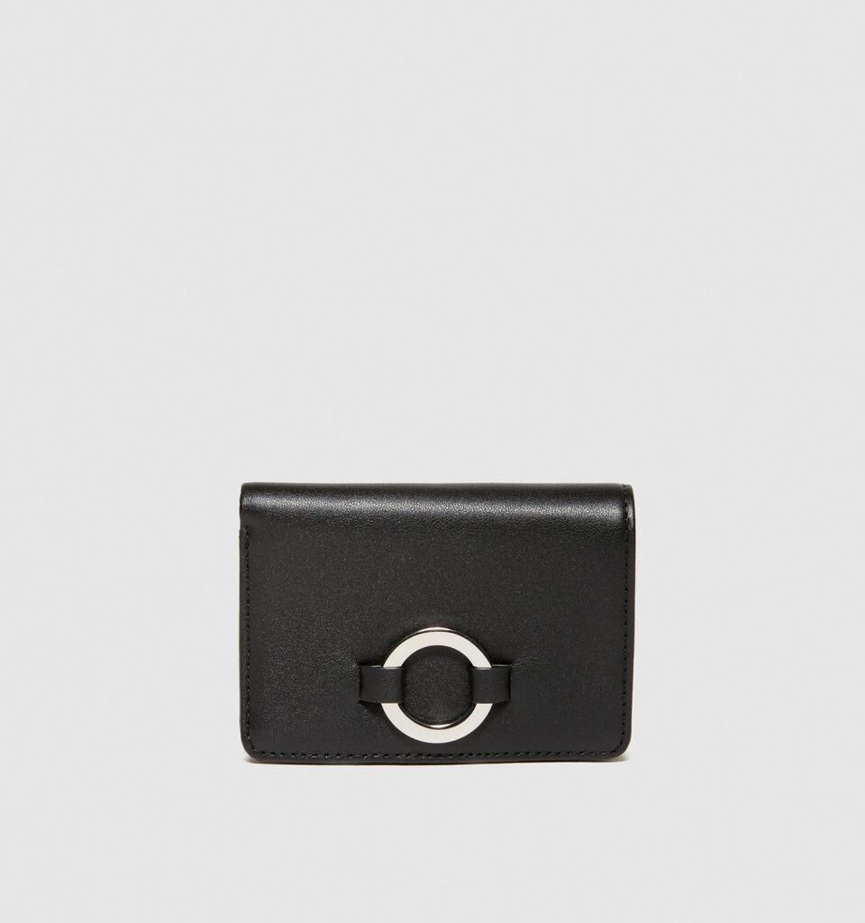 Leather card holder - null - Black | Sisley image number 1
